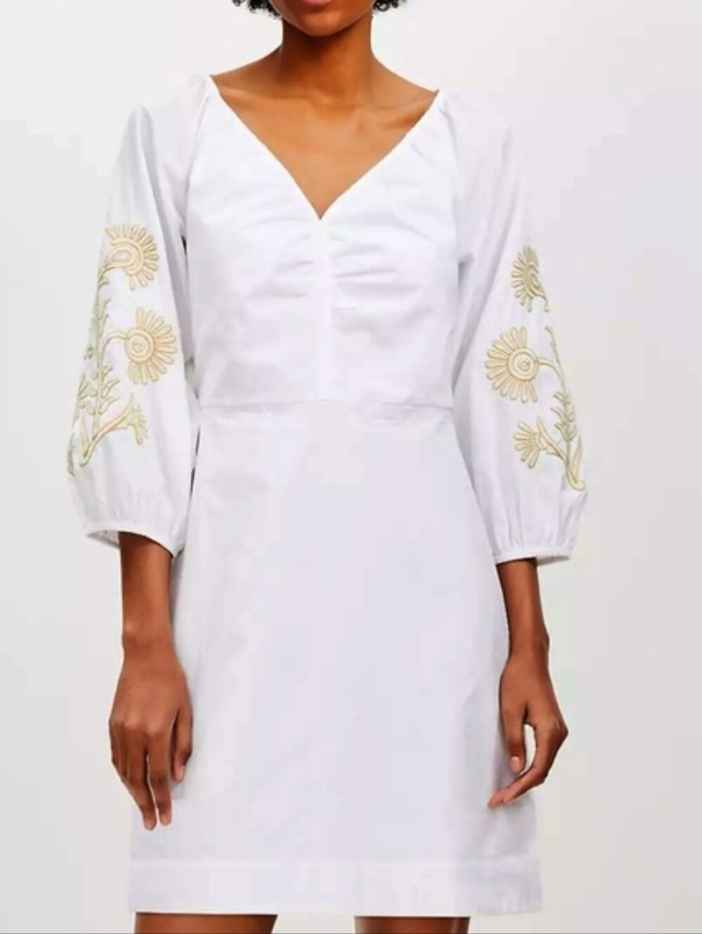 LOFT White Boho Coquette Fit and Flair Dress NEW w/ Tag 8